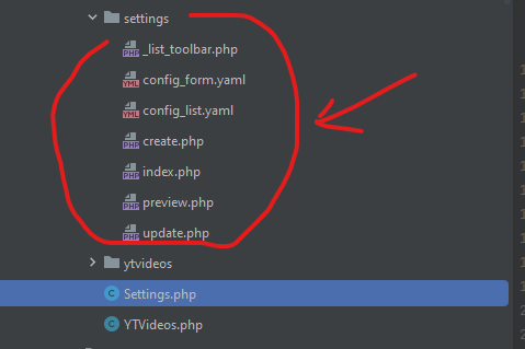 Скрин с бэкэнда OctoberCMS