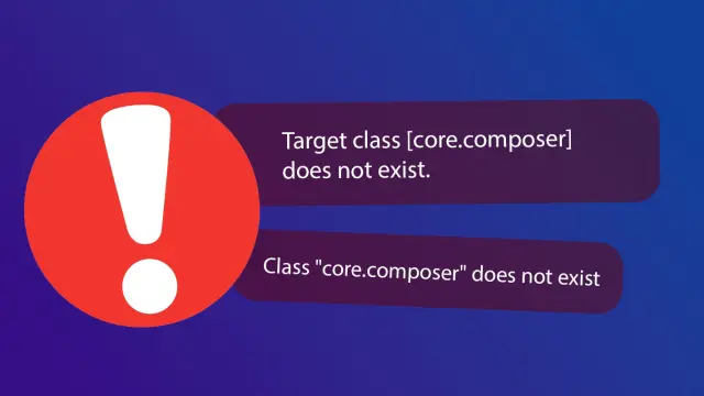 Проблема при апдейте с OctoberCMS 3.x на 4.x - Target class [core.composer] does not exist.